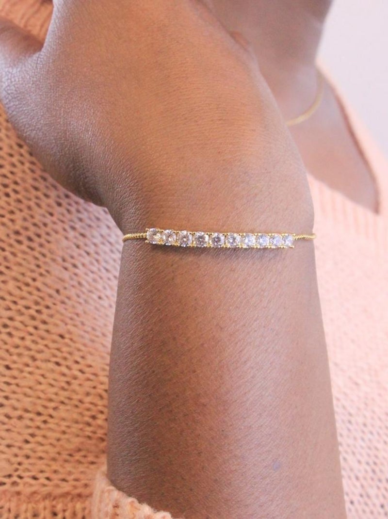 Bracelet Crystal Mia - Doré et Cristal Doré/or - Kiabi