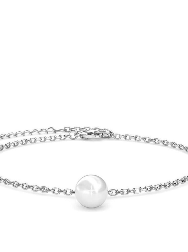 Bracelet Crystal Pearl - Argenté et Cristal Argent - Kiabi