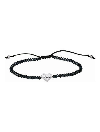Bracelet d'amour Luxenter en argent 925 et zircon brillant avec finition rhodiée