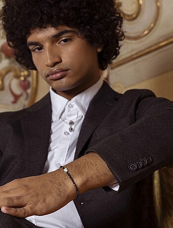 Bracelet d'amour Luxenter en argent 925 et zircon brillant avec finition rhodiée