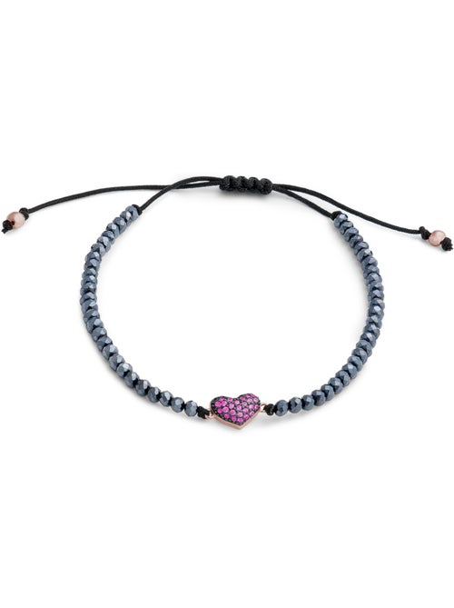 Bracelet d'amour Luxenter en argent 925 et zircon rubis avec finition plaquée or rose 18k - Kiabi Bracelet d'amour Luxenter en argent 925 et zircon rubis avec finition plaquée or rose 18k - Kiabi