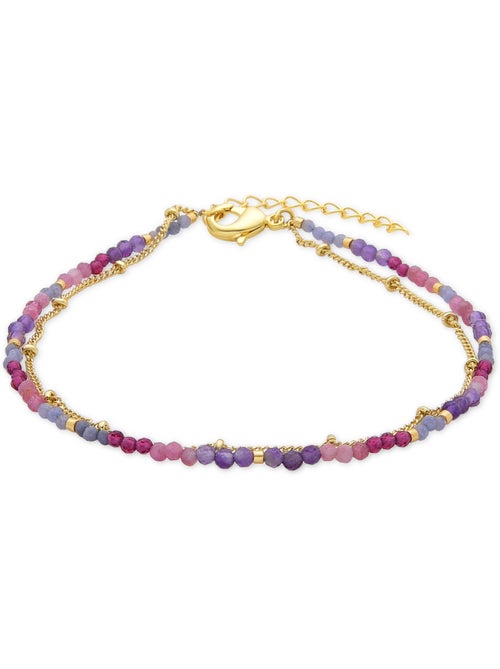 Bracelet de cheville Luxenter en cristal violet et plaqué or 18k - Miwa - Kiabi Bracelet de cheville Luxenter en cristal violet et plaqué or 18k - Miwa - Kiabi