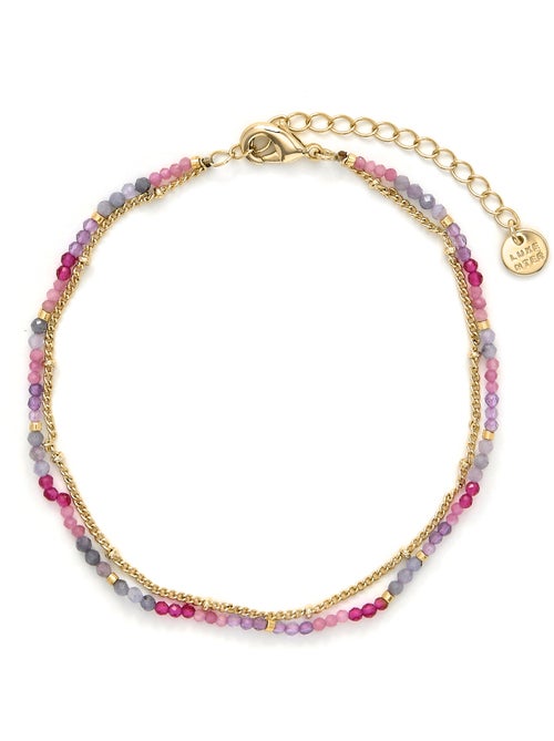 Bracelet de cheville Luxenter en cristal violet et plaqué or 18k - Miwa - Kiabi Bracelet de cheville Luxenter en cristal violet et plaqué or 18k - Miwa - Kiabi