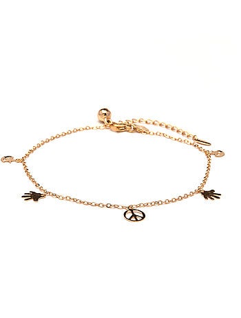 Bracelet de cheville Luxenter et plaqué or 18k - Basal