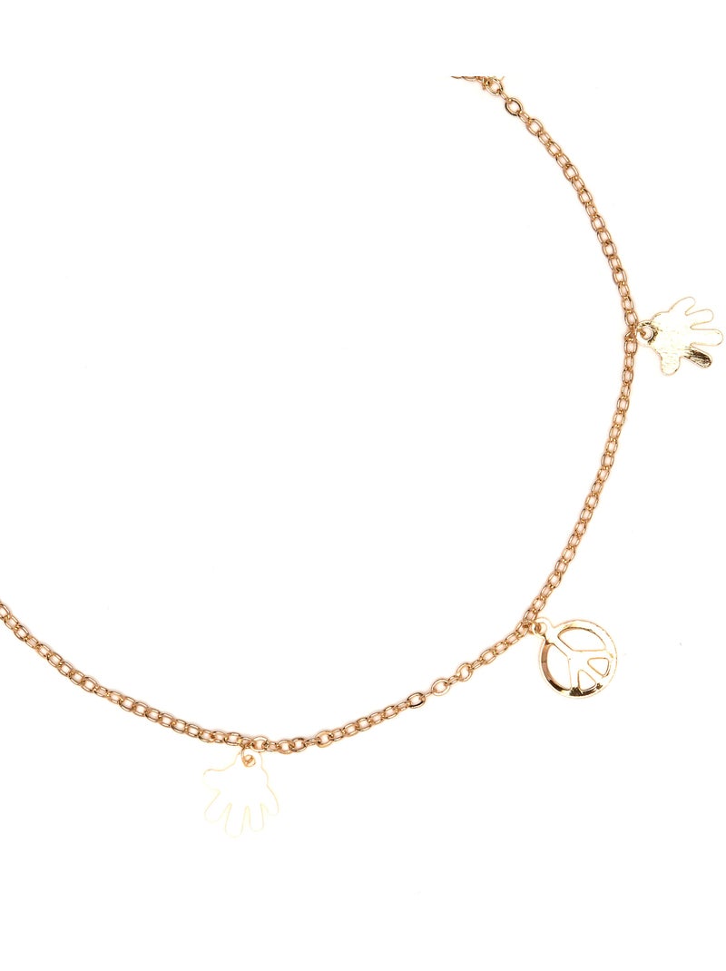 Bracelet de cheville Luxenter et plaqué or 18k - Basal Jaune - Kiabi