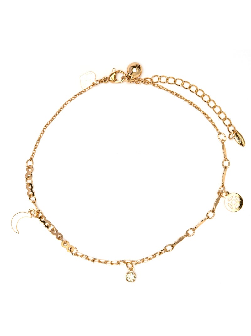 Bracelet de cheville Luxenter et plaqué or 18k - Duaha Doré/or - Kiabi