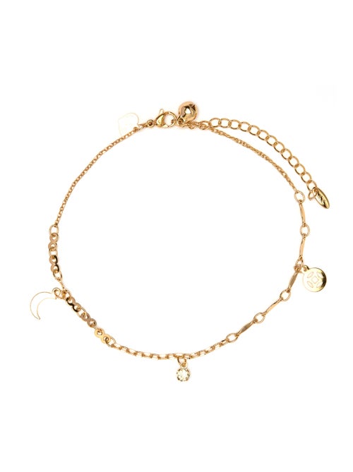 Bracelet de cheville Luxenter plaqué or jaune 18k - Duaha - Kiabi