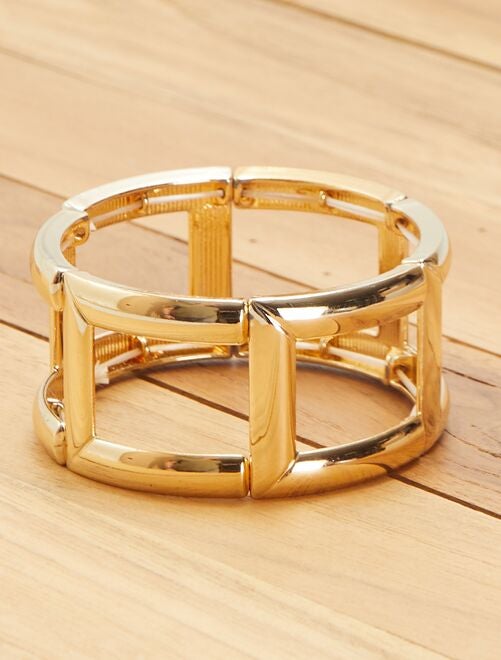Bracelet doré carré - Kiabi