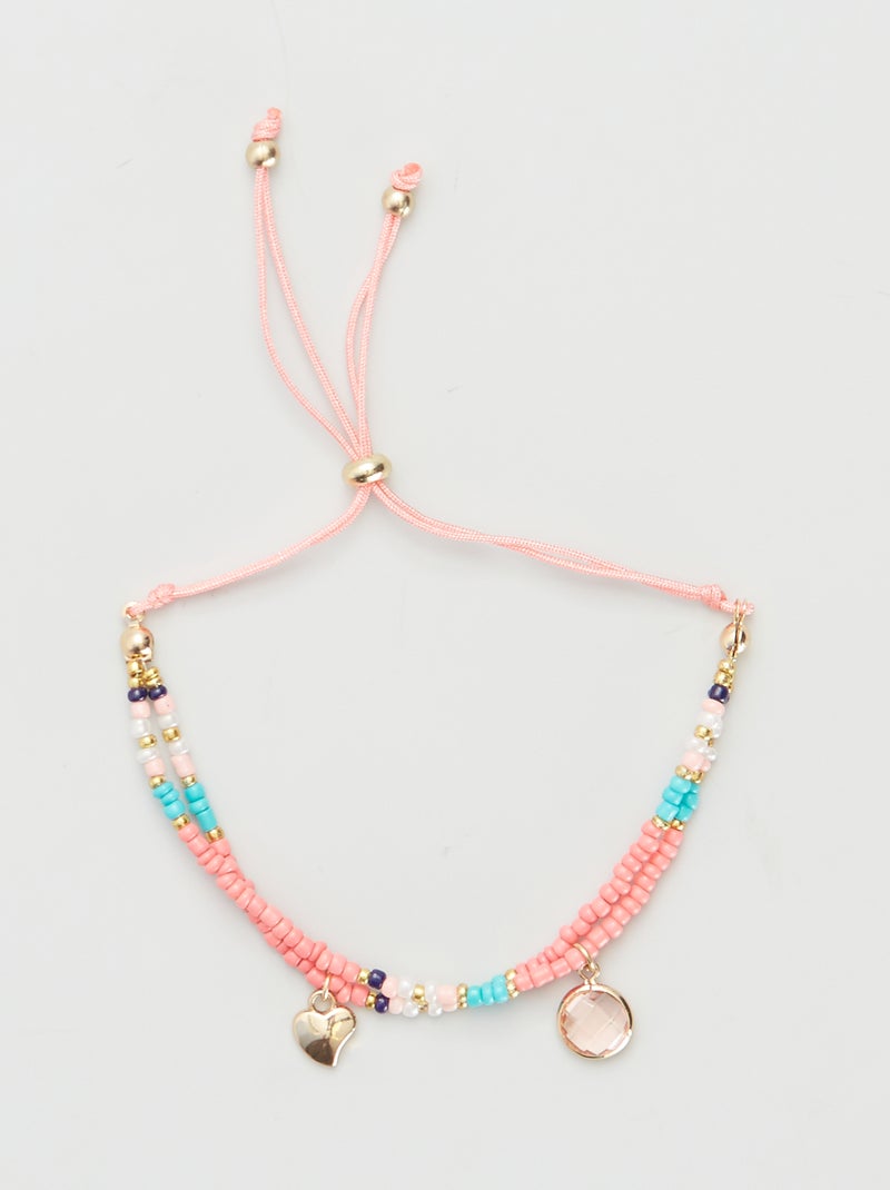 Bracelet double rang Rose - Kiabi