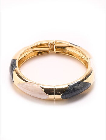 Bracelet effet nacre style jonc