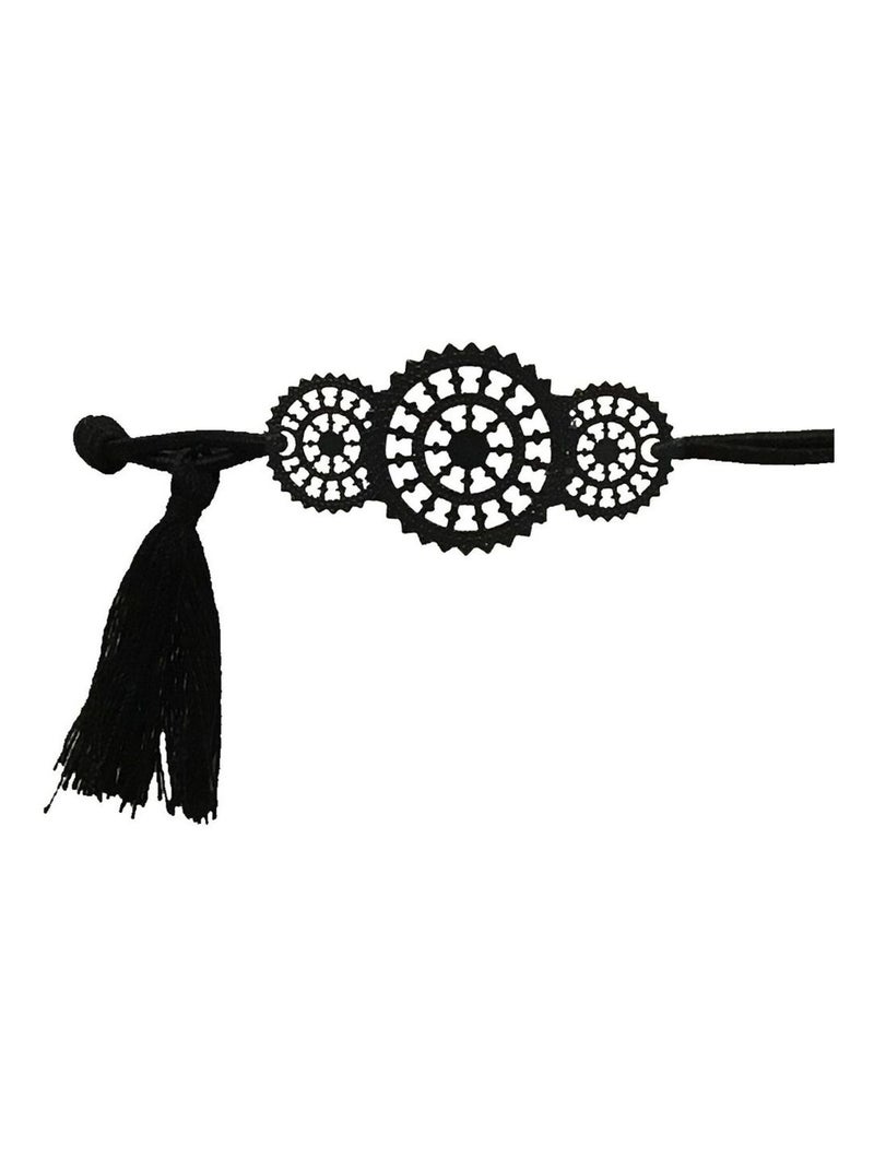 Bracelet élastique fantaisie pour femme Engrenages Noir - Kiabi