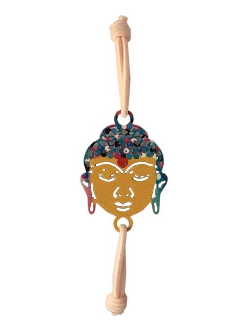 Bracelet élastique fantaisie pour femme Jaune - Bouddha - Kiabi