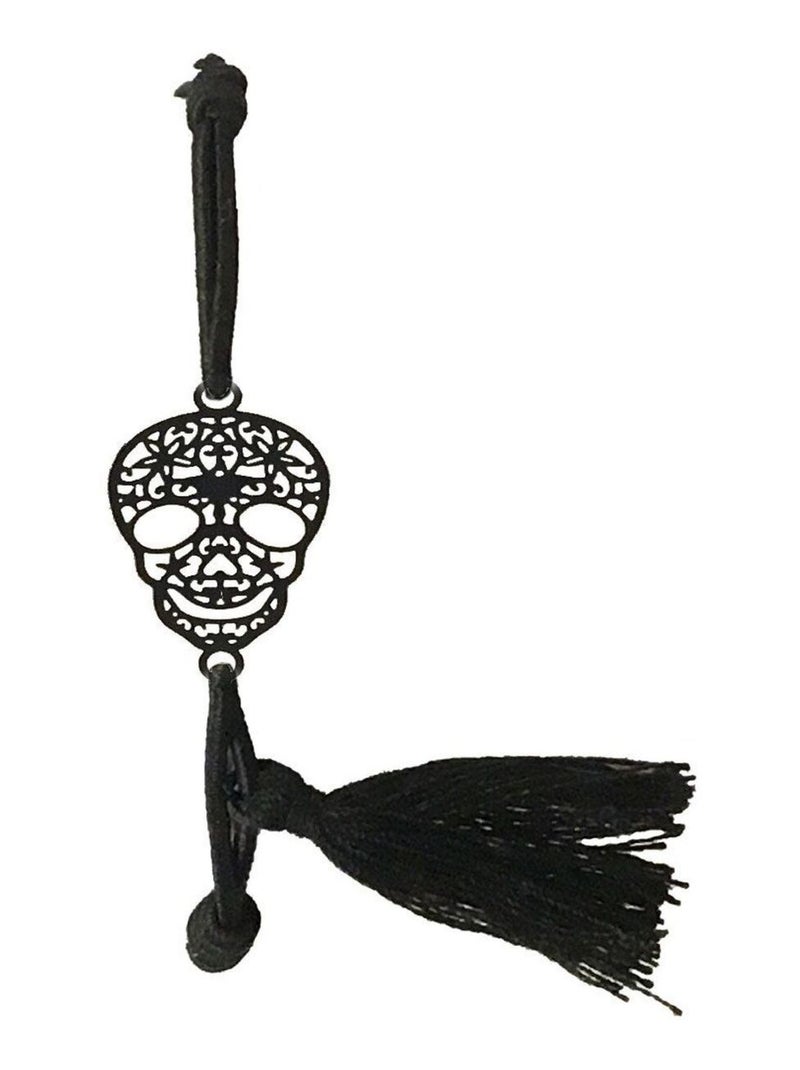 Bracelet élastique fantaisie pour femme Skull Noir - Kiabi
