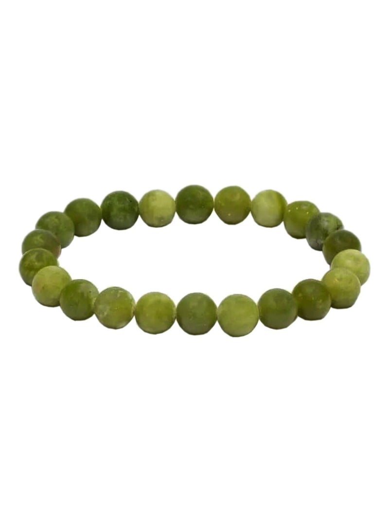 Bracelet élastique perles de Jade Xinyi Vert - Kiabi