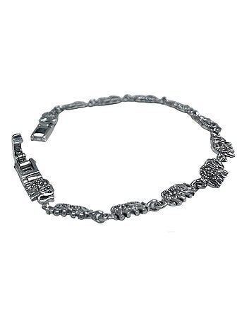 Bracelet éléphant en argent, Bijoucolor