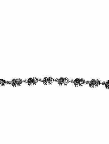 Bracelet éléphant en argent, Bijoucolor