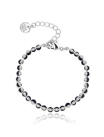 Bracelet en argent 925 Luxenter avec cristal noir rhodié - Lailai