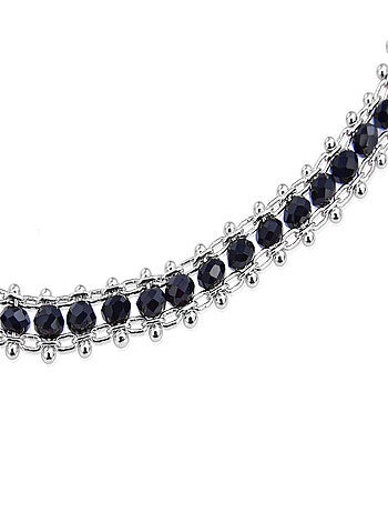 Bracelet en argent 925 Luxenter avec cristal noir rhodié - Lailai