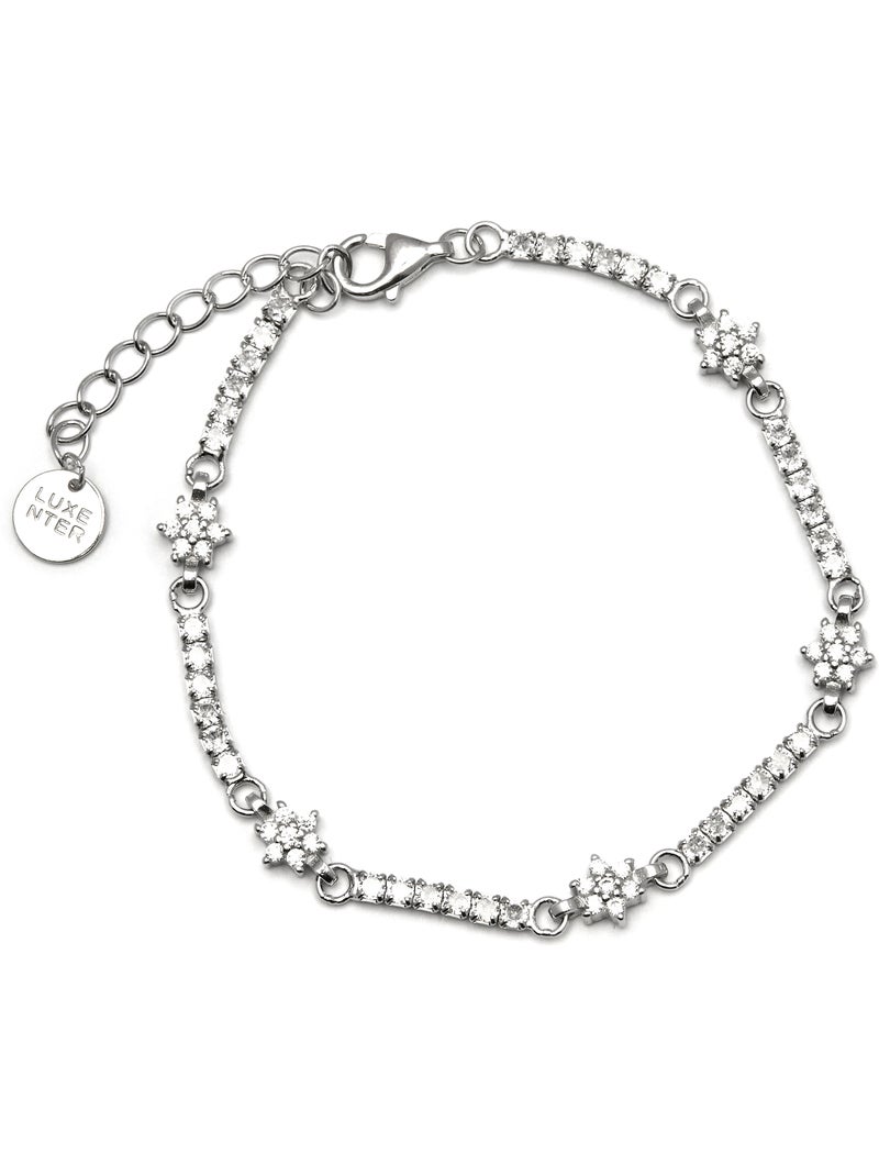 Bracelet en argent 925 Luxenter avec zirconium brillant plaqué rhodium - Dader Argent - Kiabi