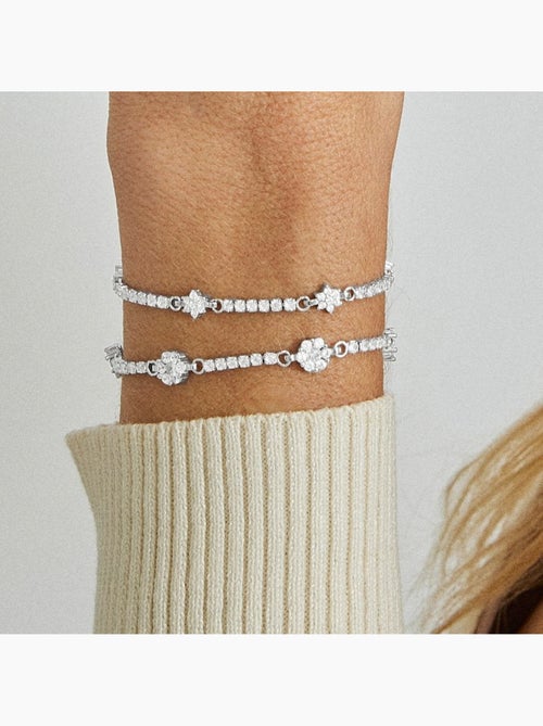 Bracelet en argent 925 Luxenter avec zirconium brillant plaqué rhodium - Dader - Kiabi Bracelet en argent 925 Luxenter avec zirconium brillant plaqué rhodium - Dader - Kiabi