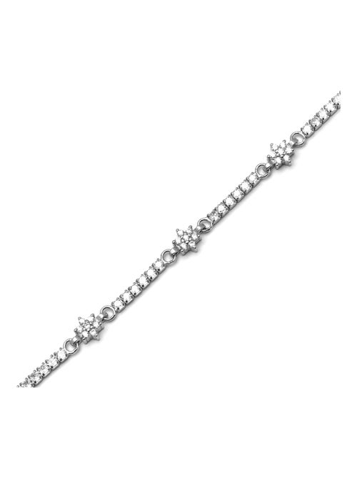 Bracelet en argent 925 Luxenter avec zirconium brillant plaqué rhodium - Dader - Kiabi