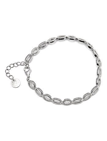 Bracelet en argent 925 Luxenter avec zirconium brillant plaqué rhodium - Lydas