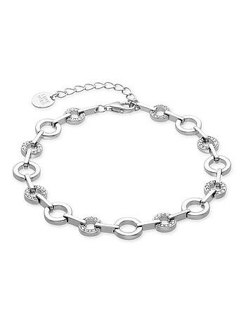 Bracelet en argent 925 Luxenter avec zirconium brillant plaqué rhodium - Pyxis