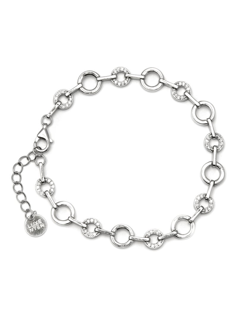 Bracelet en argent 925 Luxenter avec zirconium brillant plaqué rhodium - Pyxis Blanc - Kiabi