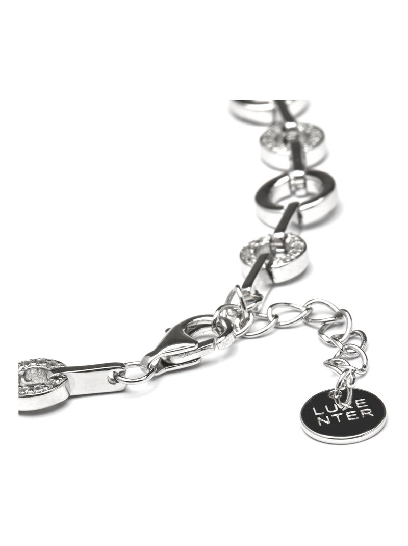 Bracelet en argent 925 Luxenter avec zirconium brillant plaqué rhodium - Pyxis Blanc - Kiabi