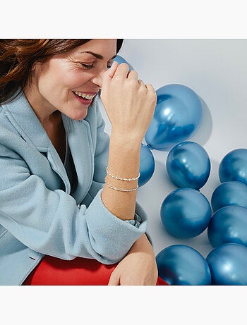 Bracelet en argent 925 Luxenter avec zirconium brillant plaqué rhodium - Ulmax