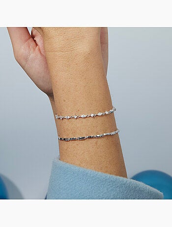 Bracelet en argent 925 Luxenter avec zirconium brillant plaqué rhodium - Ulmax