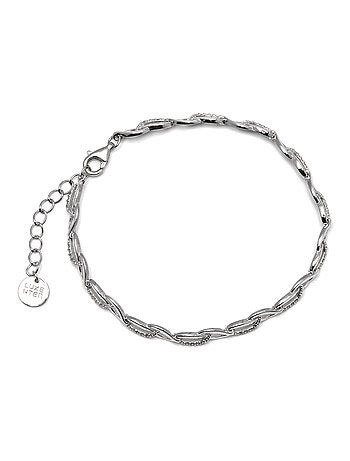 Bracelet en argent 925 Luxenter avec zirconium brillant plaqué rhodium - Zalik