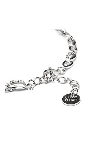 Bracelet en argent 925 Luxenter avec zirconium brillant plaqué rhodium - Zalik