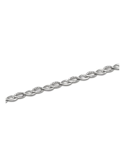 Bracelet en argent 925 Luxenter avec zirconium brillant plaqué rhodium - Zalik - Kiabi