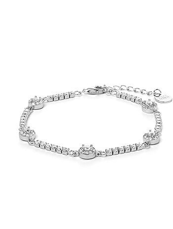 Bracelet en argent 925 Luxenter avec zircons brillants plaqués rhodium - Daimas