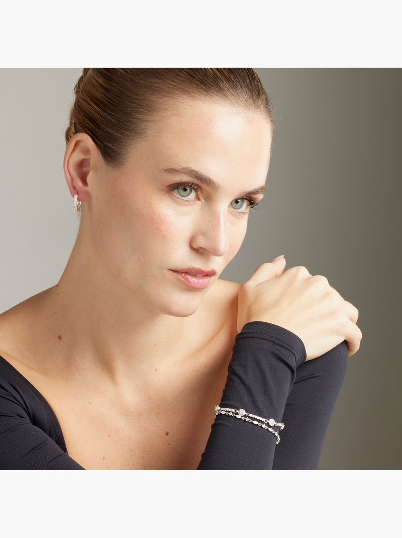 Bracelet en argent 925 Luxenter avec zircons brillants plaqués rhodium - Daimas Argent - Kiabi