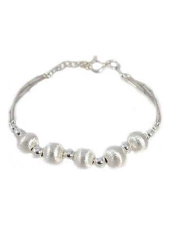 Bracelet en argent avec perles, Bijoucolor