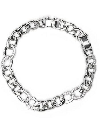 Bracelet en argent avec zircon brillant - Dunko