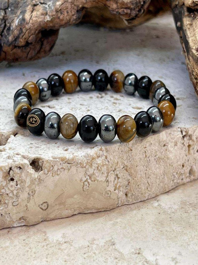 Bracelet en œil de tigre de protection Marron - Kiabi