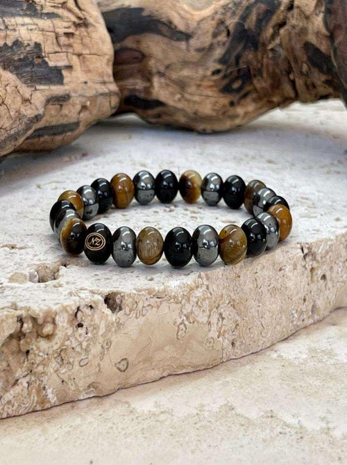 Bracelet en œil de tigre de protection - Kiabi
