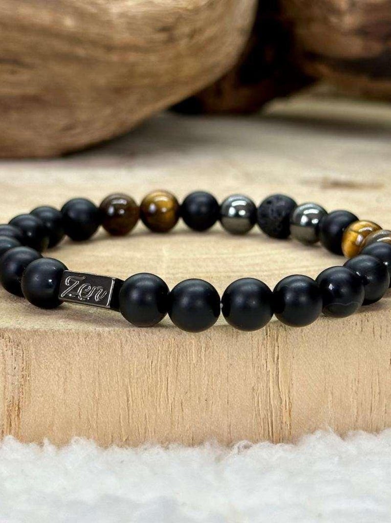 Bracelet en pierre de protection Noir - Kiabi