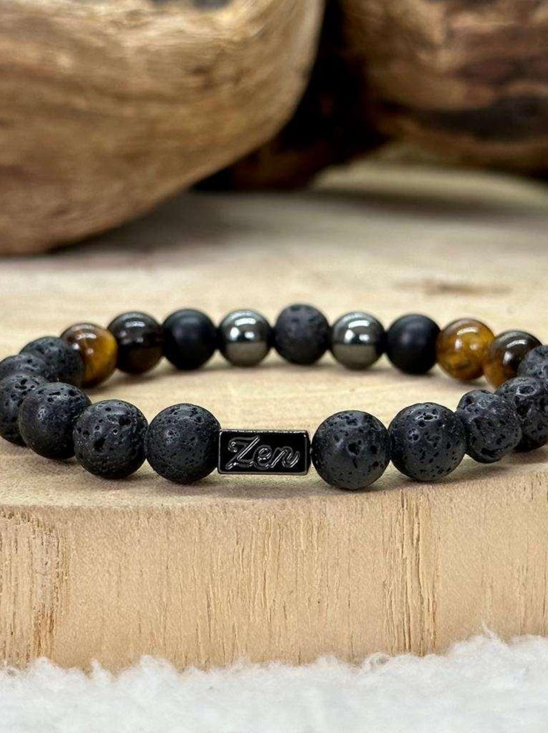 Bracelet en pierres de protection Noir - Kiabi