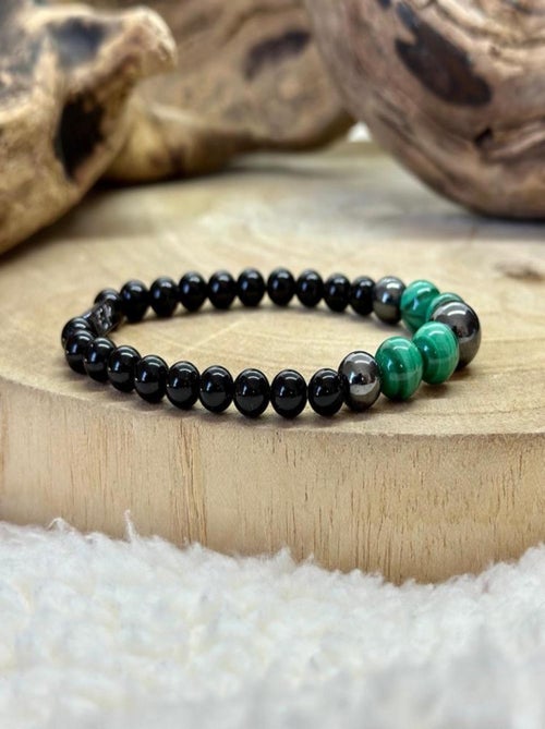 Bracelet équilibre en malachite - Kiabi