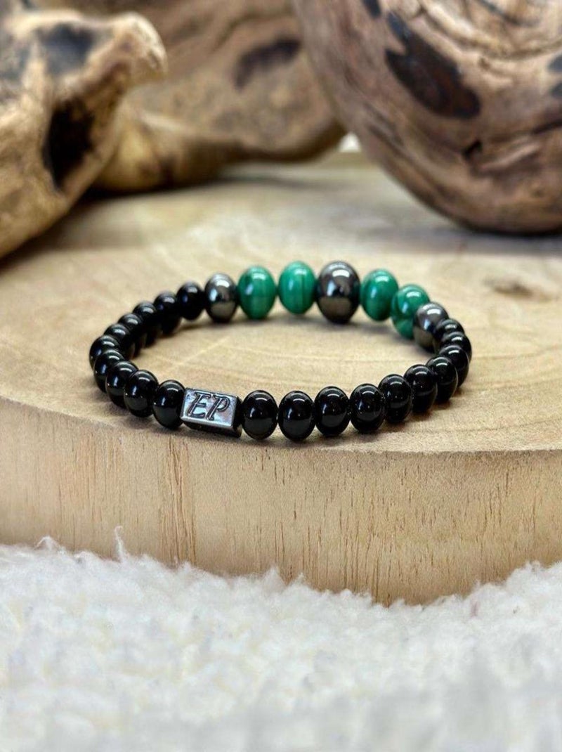 Bracelet équilibre en malachite Vert - Kiabi