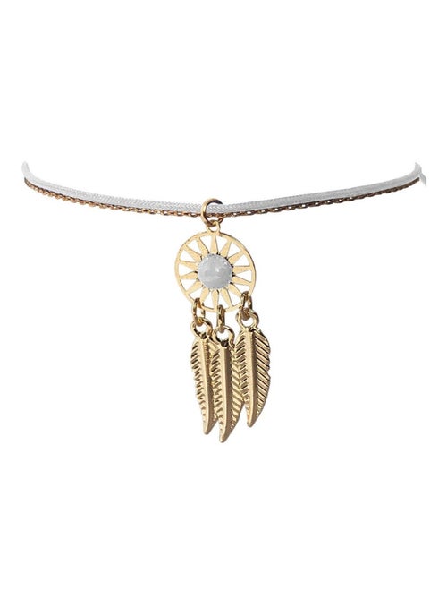 Bracelet Gris pour femme fantaisie thème Indien dorée - Kiabi