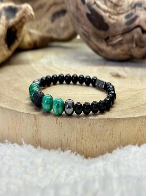 Bracelet harmonie en malachite - Kiabi