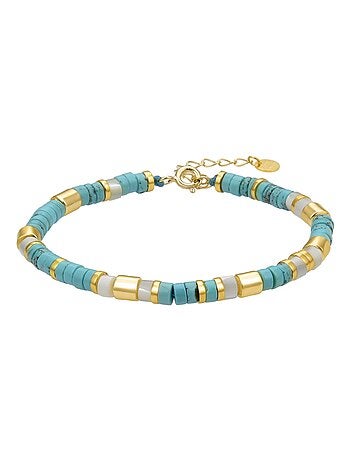 Bracelet, Ihun en argent 925 et Turquoise plaqué or jaune 18 K