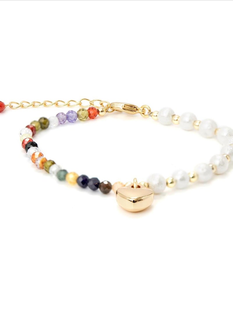 Bracelet Janab Cristal Multicolore finition or jaune 18 carats Multicolore - Kiabi