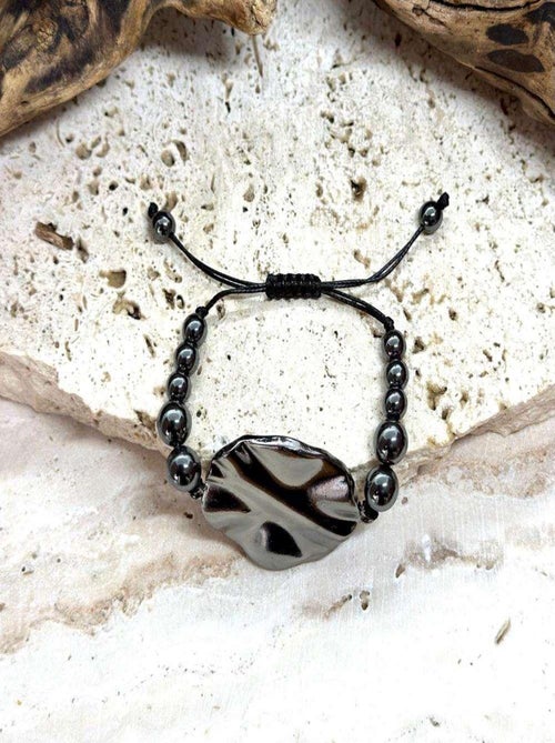 Bracelet joie en hématite - Kiabi