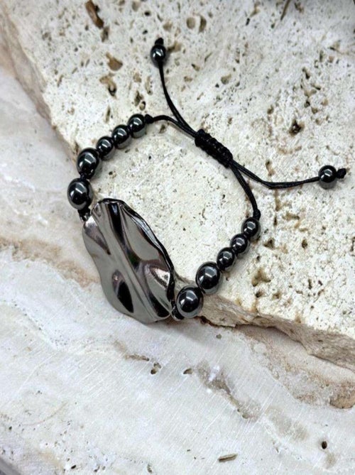 Bracelet joie en hématite - Kiabi